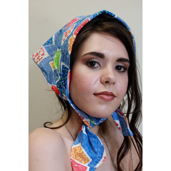 Summer Garden Hat Head Scarf Vintage Accessories - Picture 2 of 5